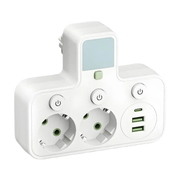 Розетка Адаптер Подовжувач 2 входи БІЛИЙ 8623UL 2USB + 1PD AND WL-1