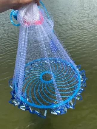 Рибальська мережа для ловлі риби FISH NET 0240 2,5 м кільце 45 см зручна та компактна модель
