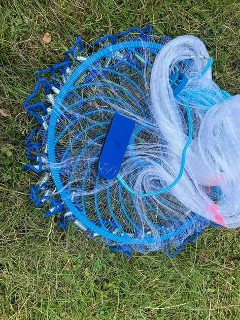 Рибальська мережа для ловлі риби FISH NET 0240 2,5 м кільце 45 см зручна та компактна модель