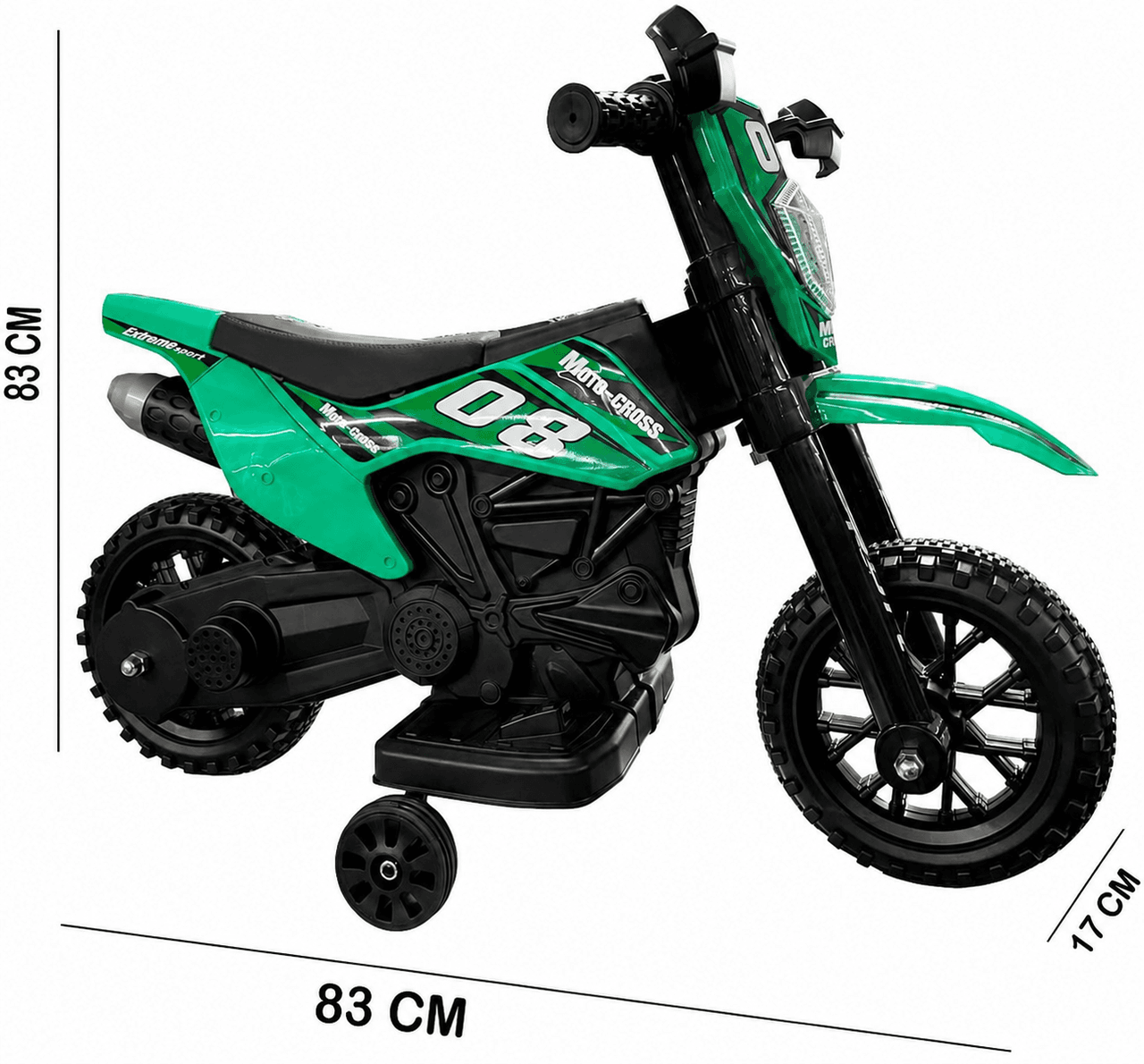Електромотоцикл для дітей Cool Mountain 26X-130 / Дитячий електро мотоцикл з LED-підсвічуванням та музикою Зелений