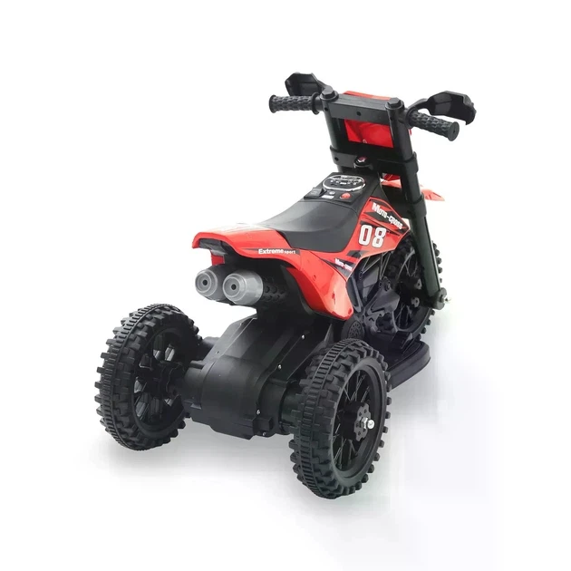 Електромотоцикл для дітей Cool Mountain 26X-130 / Дитячий електро мотоцикл з LED-підсвічуванням та музикою Червоний