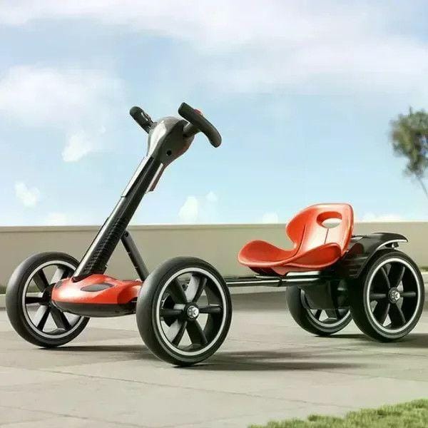 Дитячий складаний електромобіль Go-Kart з акумулятором та пультом електрокар Червоний