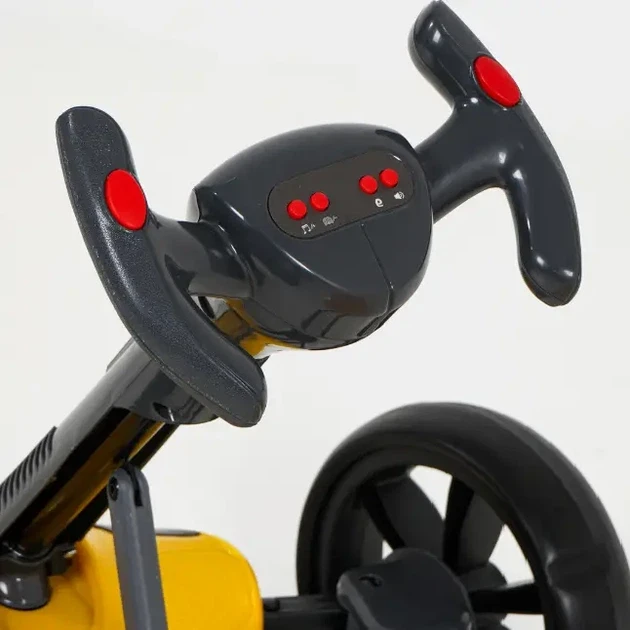 Дитячий складаний електромобіль Go-Kart з акумулятором та пультом електрокар Жовтий