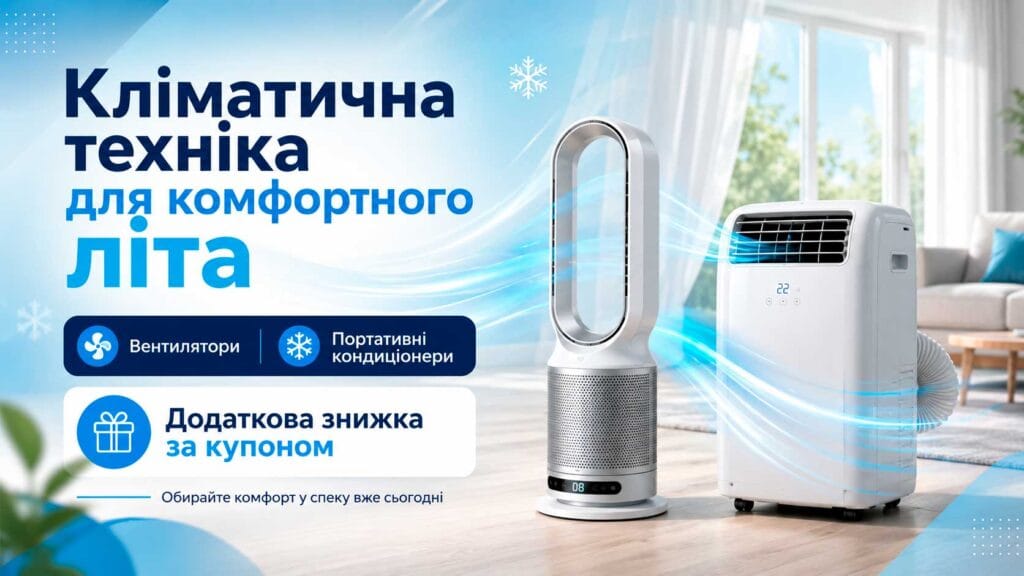 Кліматична техніка для комфортного літа + купон на додаткову знижку