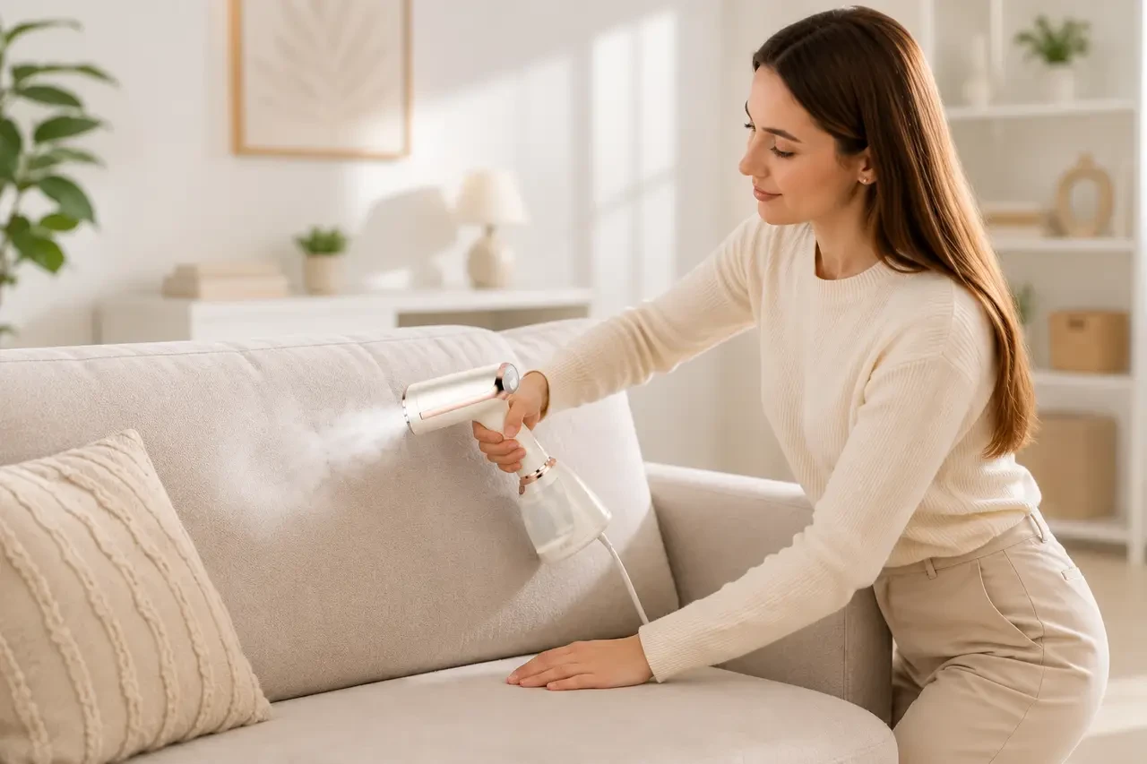 Відпарювач ручний KY-003 1500W WHITE / Відпарювач вертикальний білий