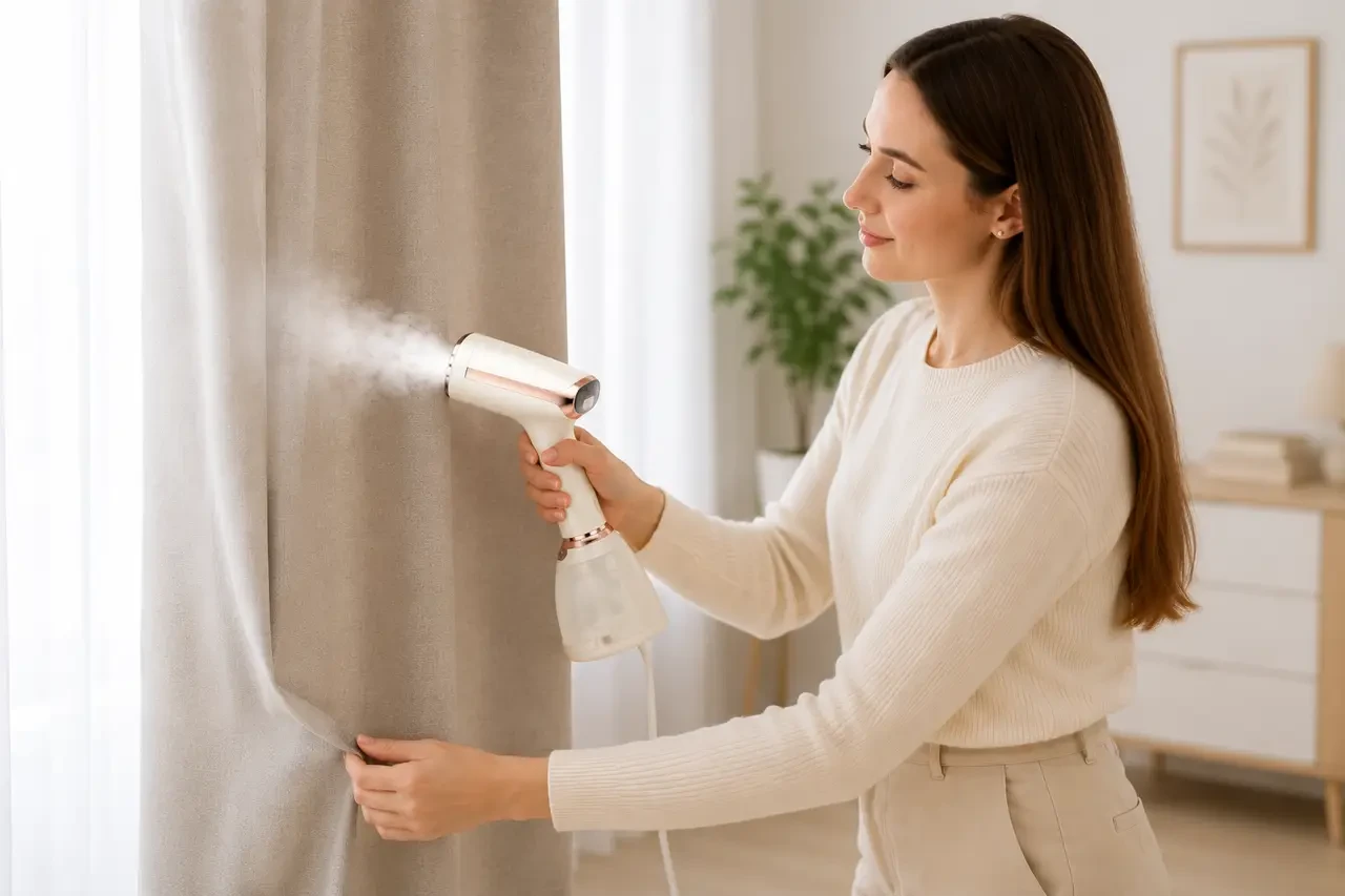 Відпарювач ручний KY-003 1500W WHITE / Відпарювач вертикальний білий