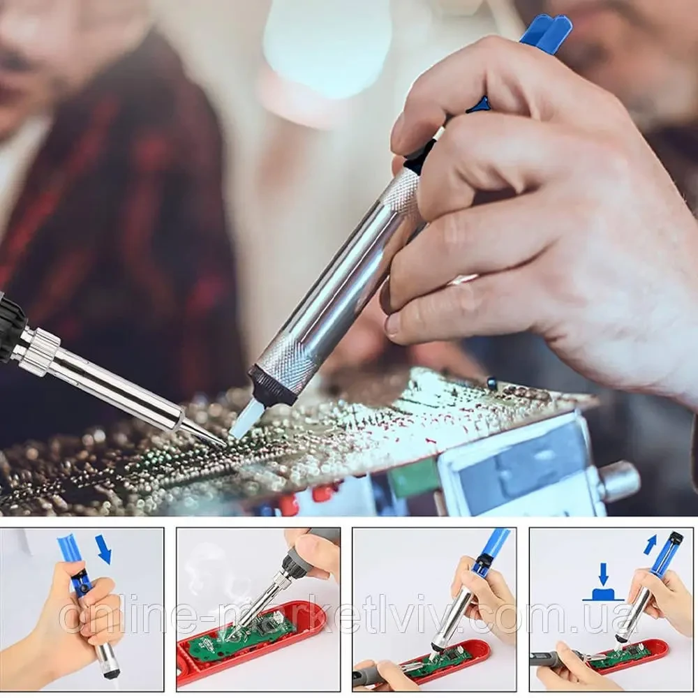 Набір паяльника з мультиметром, 19шт, 60Вт, Soldering kit / Паяльний набір / Паяльник з регулятором температури