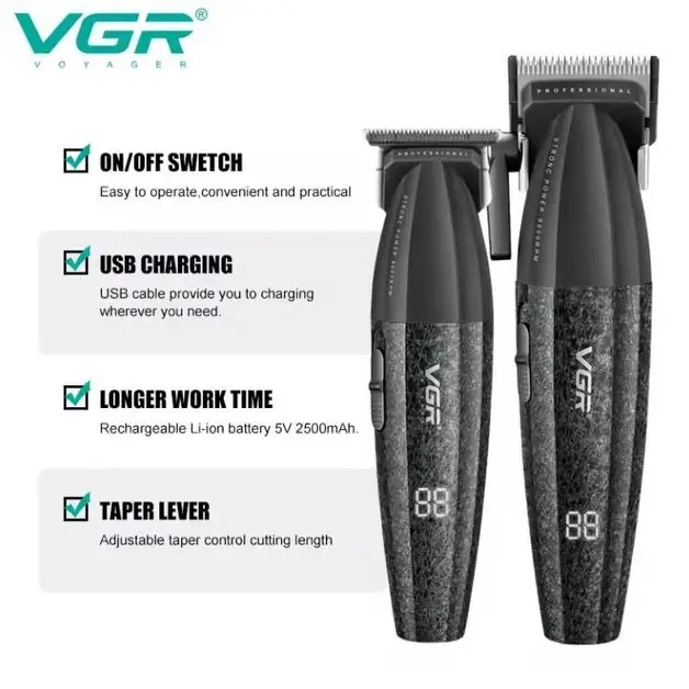 Професійний набір для стриження волосся VGR V-640, зручний і потужний інструмент для перукарів