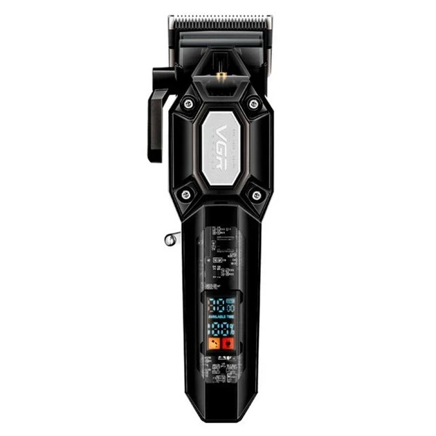 Машинка для стриження (clipper) VGR V-600, 6 насадок, LED display, Black
