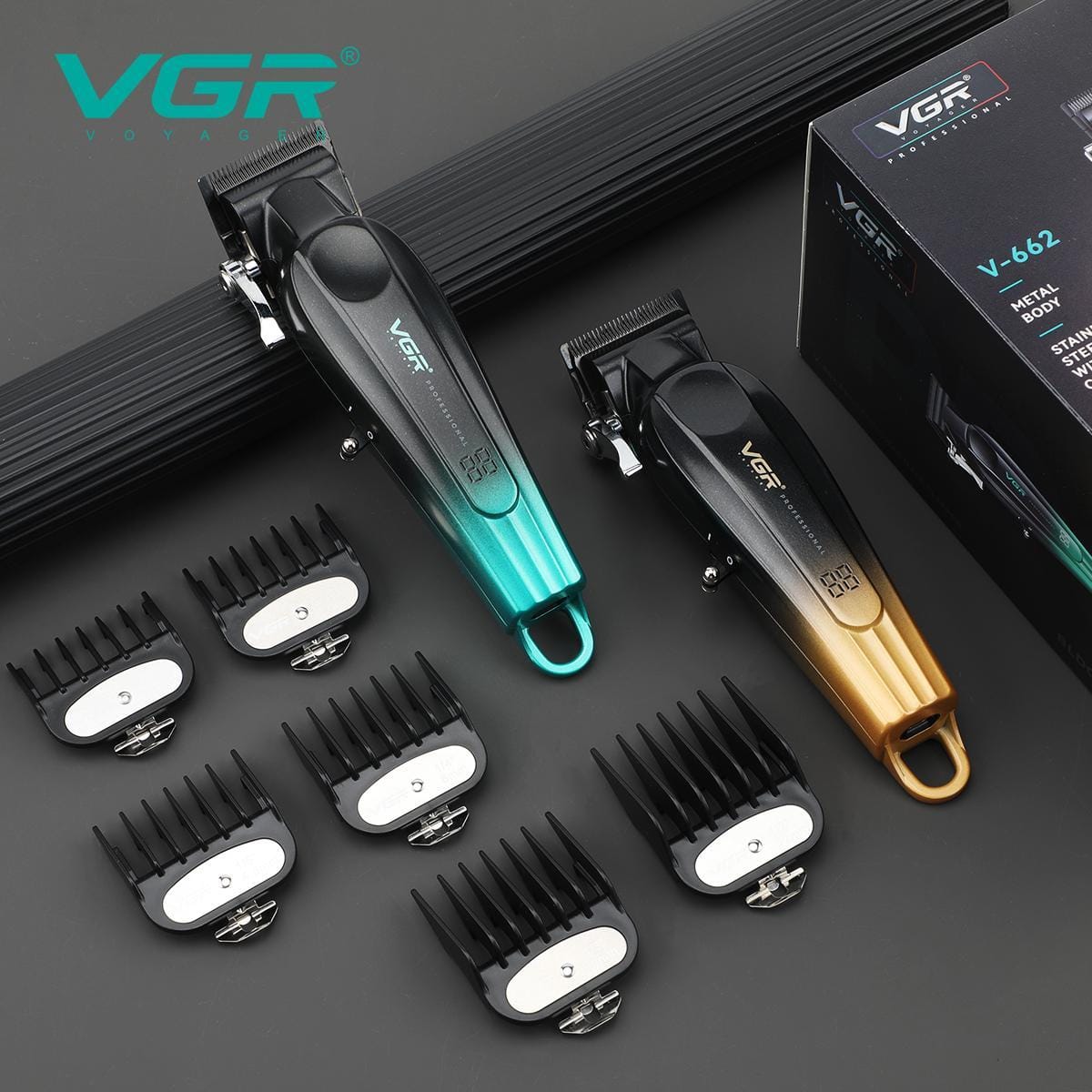 Акумуляторна машинка для стрижки VGR V-662 GREEN