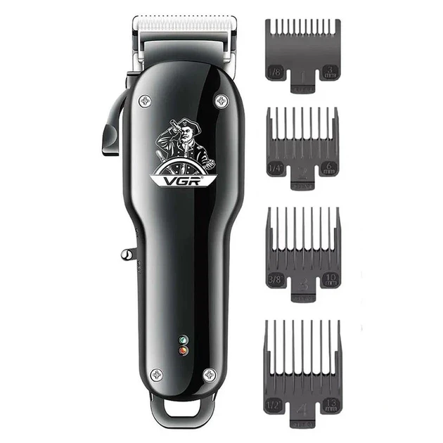 Машинка для стриження (clipper) VGR V-679 BLACK, 4 насадки