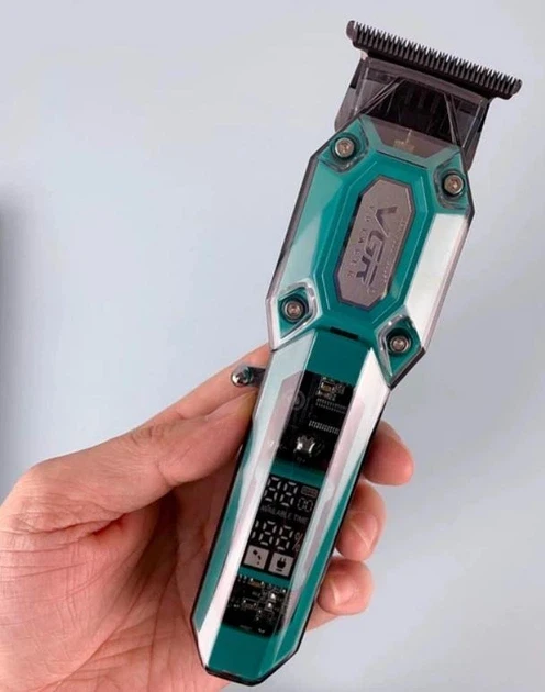 Акумуляторна машинка для стрижки VGR V900 Green з набором насадок