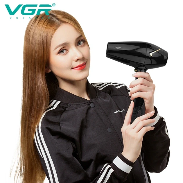 Фен VGR V 423 Black/ Фен для сушіння та укладання волосся 2200W/ Фен 2 швидкості