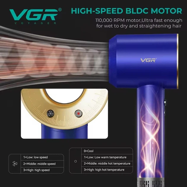 Фен професійний VGR V-445 Синій