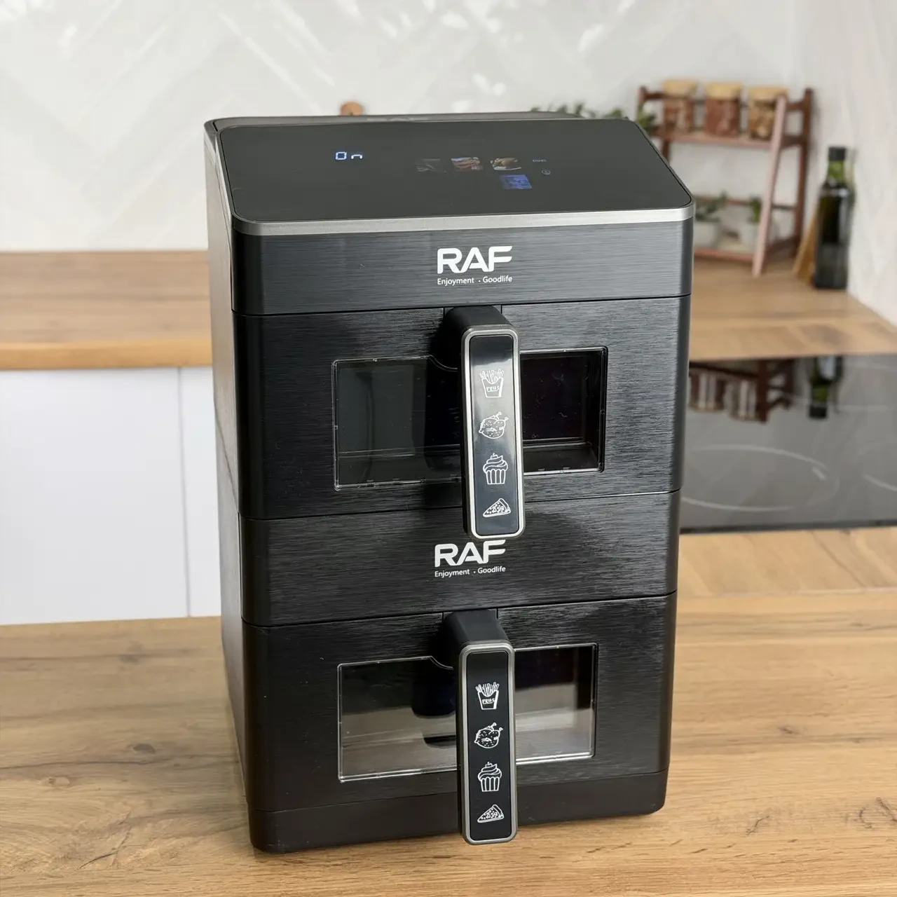 Подвійна аерофритюрниця-мультипіч RAF R.5225 Dual Zone 3300 Вт, 12 л, два незалежні кошики по 6 л, електронне керування