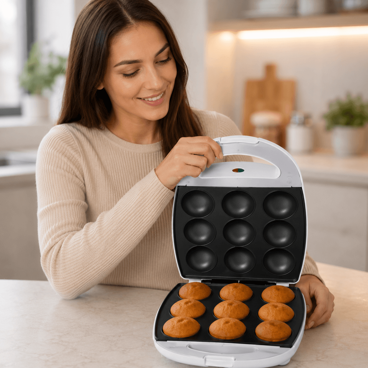 Електрична кексниця RAF R.2510, 1400 Вт, на 8 порцій/форма для випікання Cake Maker