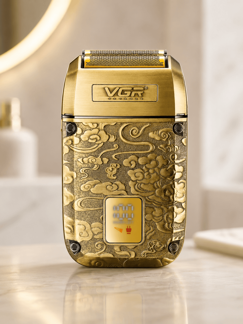 Бритва VGR V 336 Gold/ Шейвер акумуляторна з потрійним лезом/Мерли 8500 об/хв