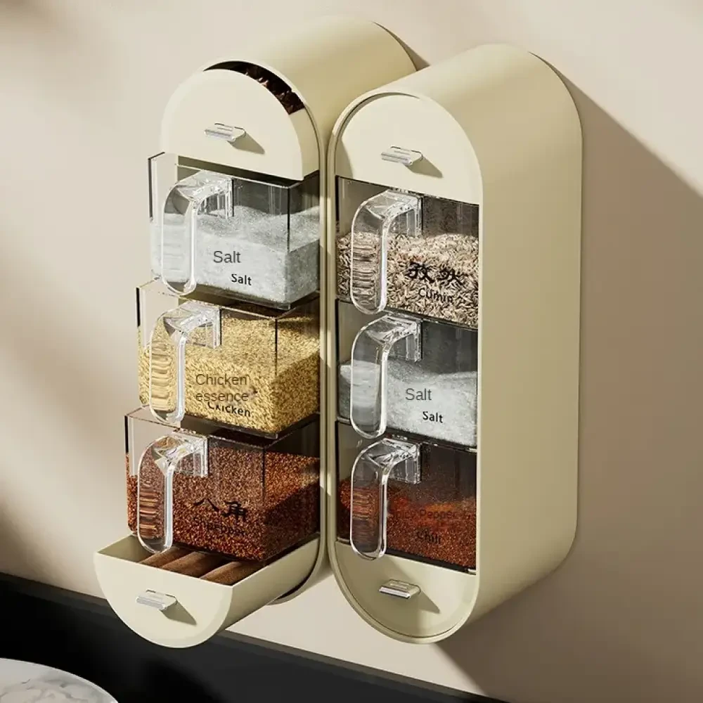 Настінний органайзер для спецій Spice organizer XL-905, Білий/Навісний органайзер для круп/ Органайзер для кухні