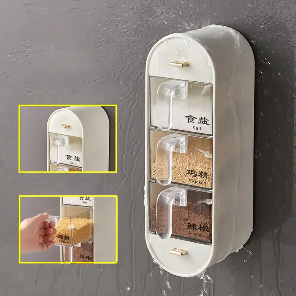 Настінний органайзер для спецій Spice organizer XL-905, Білий/Навісний органайзер для круп/ Органайзер для кухні