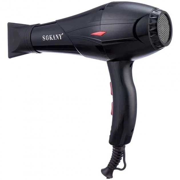 Фен для волосся Sokany HS-3890, 2300 Вт, з іонізацією, дифузором і концентратором / Професійний фен для сушіння та укладання волос