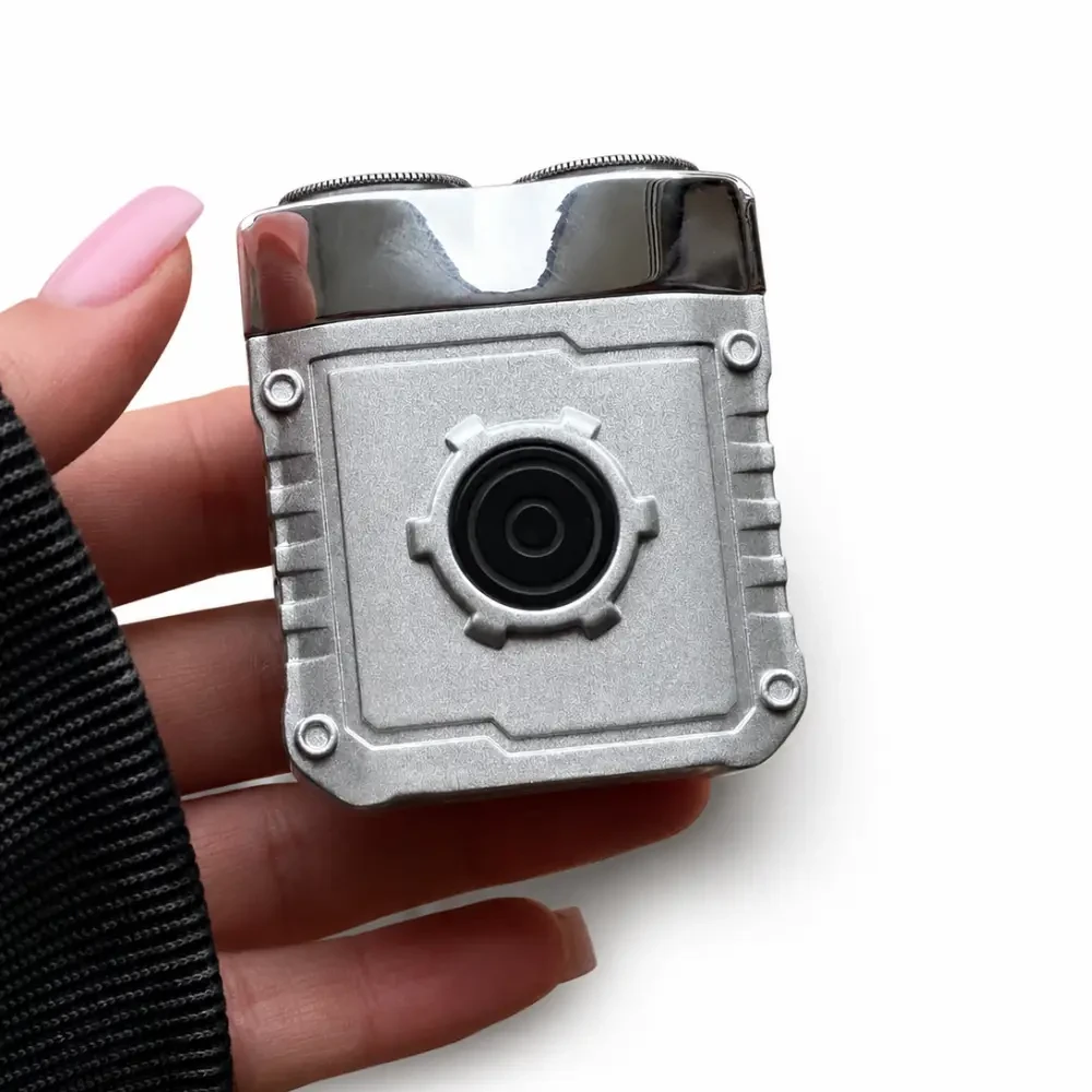 Чоловіча електробритва MS-1098 5 Вт, USB, Срібляста / Міні бритва для обличчя / Електрична бритва / Портативна бритва