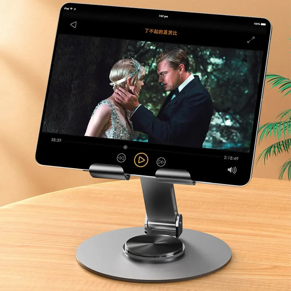 Підставка для телефону 4,7-6,7″, з обертанням на 360°, S758, Сірий / Настільний тримач для телефону та планшету