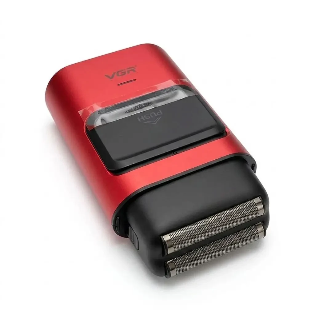 Електробритва шейвер з USB, VGR V-307, Червоний / Акумуляторна бритва / Тример для обличчя / Чоловіча електробритва