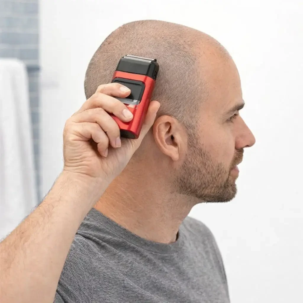 Електробритва шейвер з USB, VGR V-307, Червоний / Акумуляторна бритва / Тример для обличчя / Чоловіча електробритва