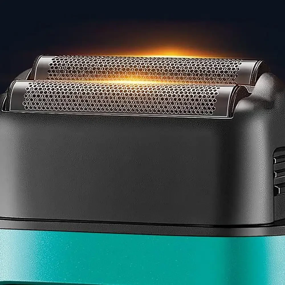 Чоловіча електробритва шейвер з USB, VGR V-307, Бірюзова / Акумуляторна бритва / Тример для обличчя