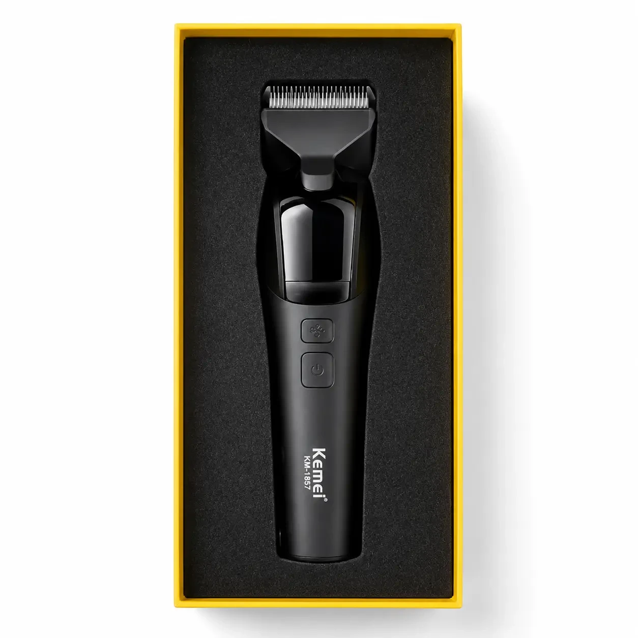 Тример для тварин, LED, USB-C, Kemei KM-1857, Чорний / Бездротова машинка для стрижки собак / Машинка для грумінгу