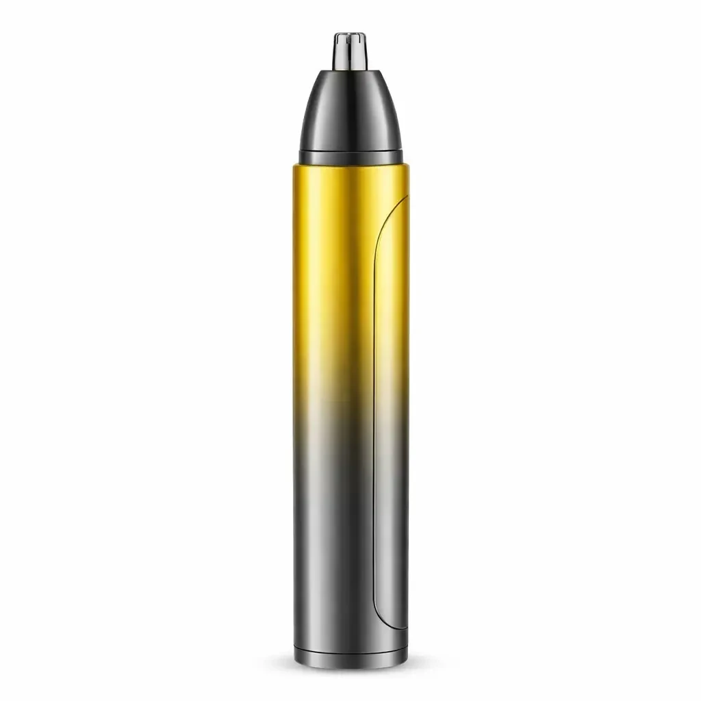 Тример для носа і вух, 5 Вт, від USB, KM-255, Жовтий / Бездротова машинка для стрижки / Тример для бороди