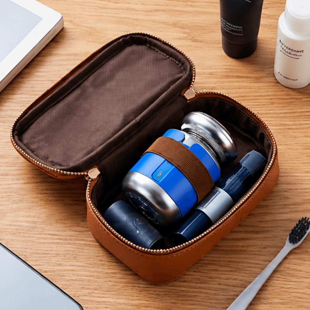 Чоловічий набір для гоління, від USB, 550 mAh, KM-3223, Синій/Акумуляторна машинка для бороди