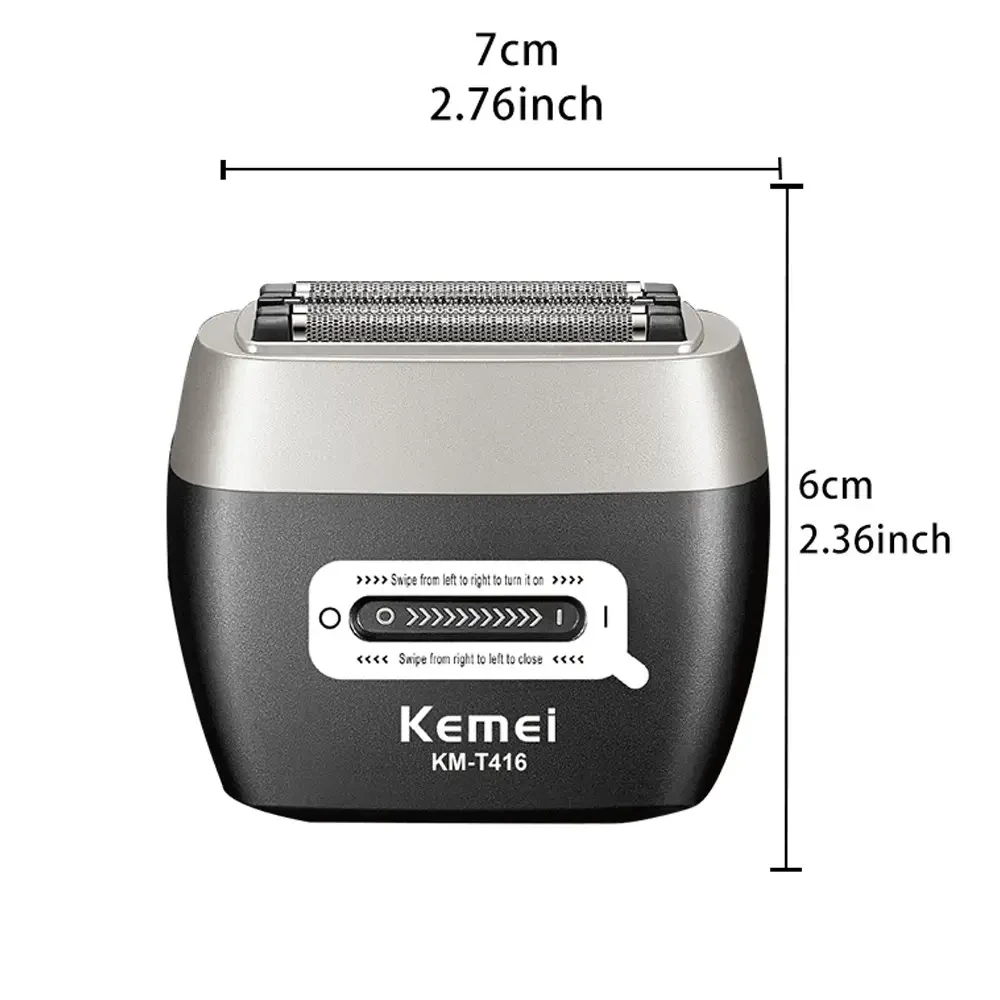Бездротова бритва для чоловіків, USB-C, Kemei KM-T416, Чорний/Акумуляторна чоловіча електробритва для гоління/ Шейвер