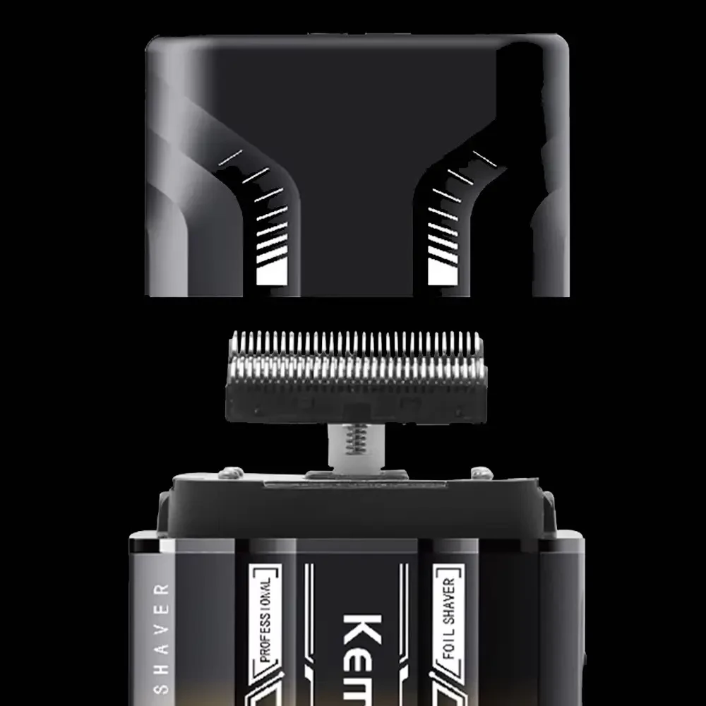 Бездротова бритва для чоловіків з UV-дезінфекцією, USB-C, Kemei KM-T418, Градієнт / Шейвер / Акумуляторна чоловіча електробритва