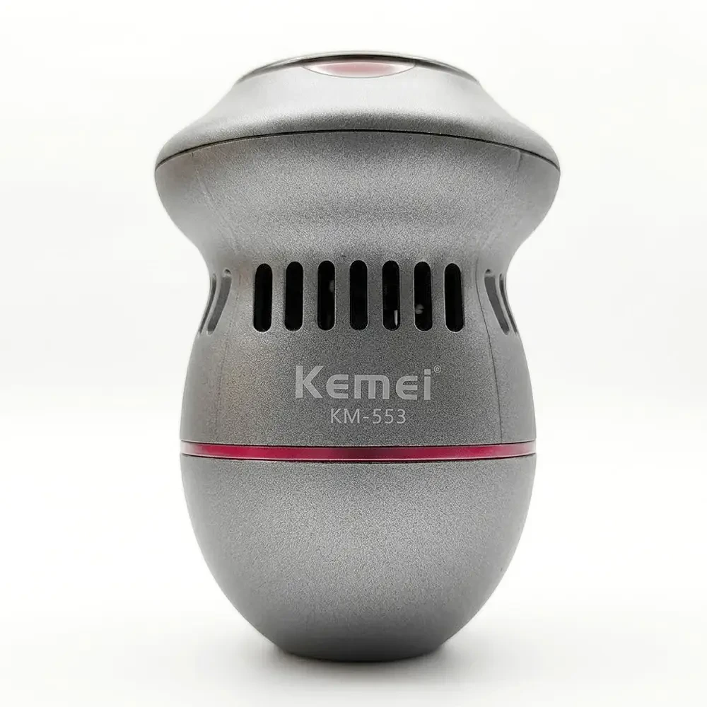 Електрична пилка для ніг, USB, Kemei KM-553, Сірий / Електрична терка для п’яток / Електропемза / Електропилка для педикюру