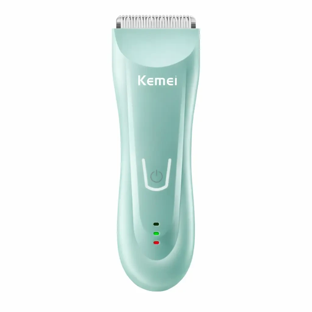 Акумуляторна машинка для стрижки дітей, 2 насадки, Kemei KM-811, Блакитний / Дитячий тример для стрижки волосся