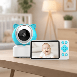 Відеоняня C8 WiFi з екраном 5 дюймів/Місянька керування зі смартфона, датчик звуку, руху, нічне бачення