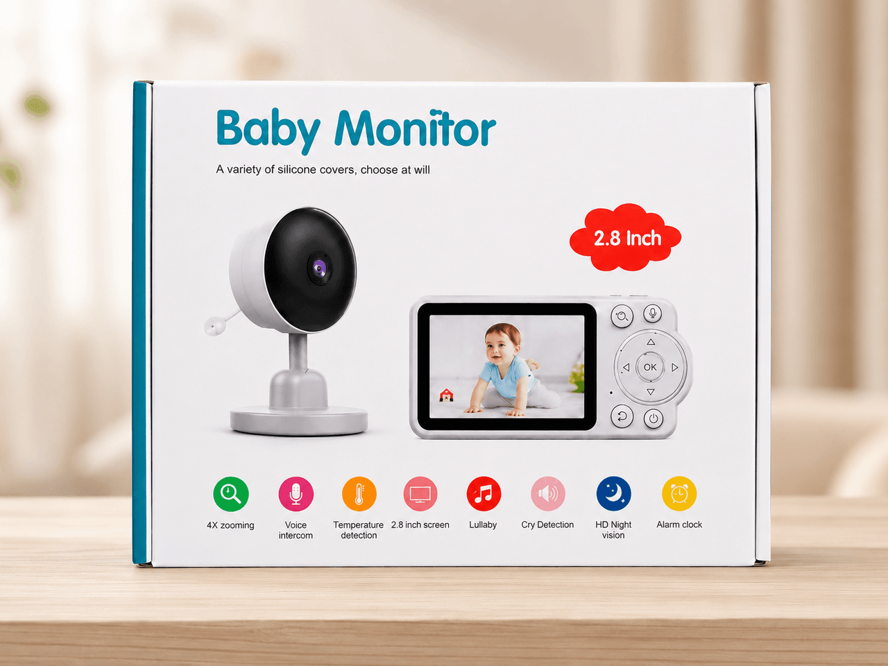 Відеоняня C3 з LCD-дисплеєм 2,8дюйма/Відеоняня з нічним баченням і двостороннім зв’язком