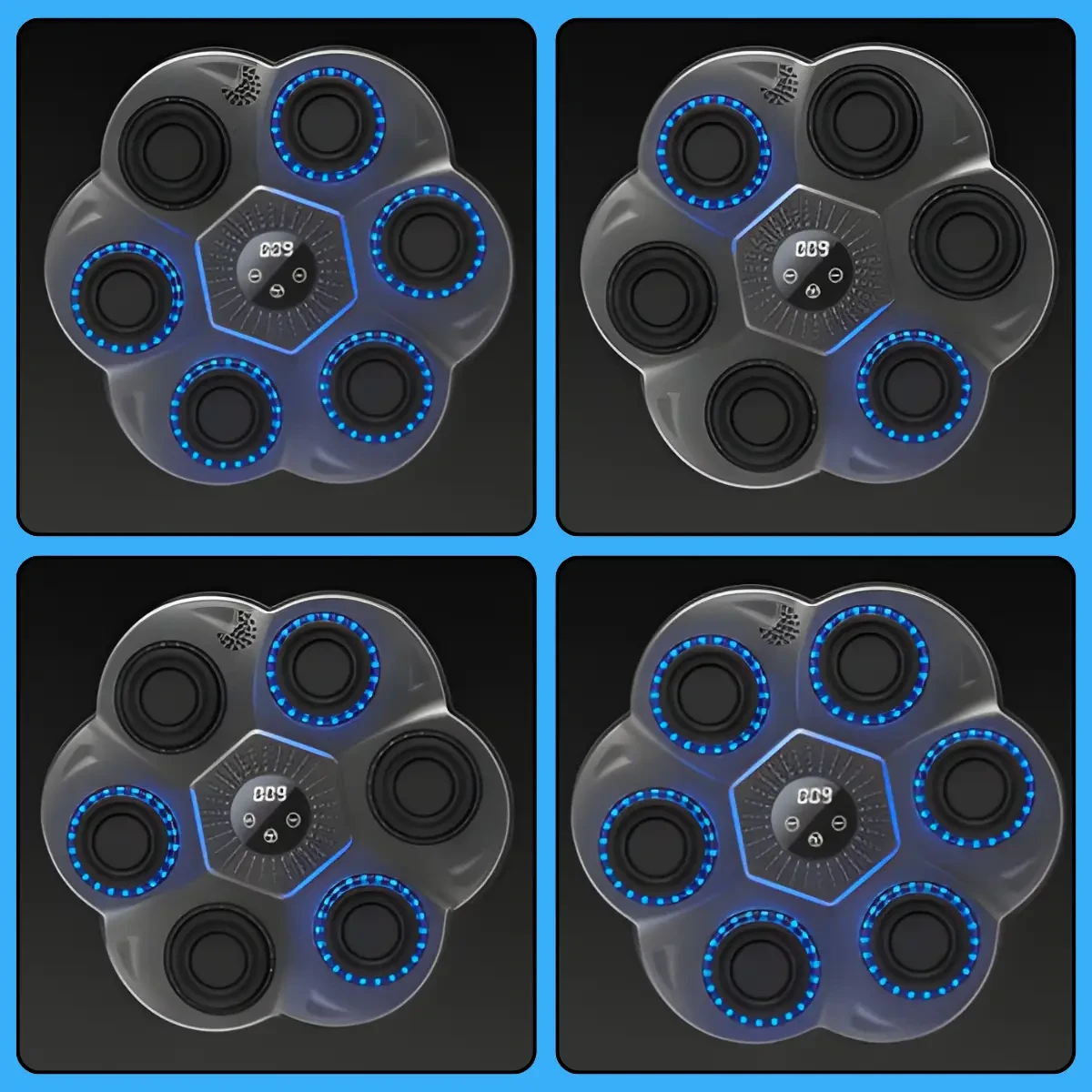 Настінний боксерський тренажер з LED-підсвіткою, LY-1083 Bluetooth-колонкою та режимами тренування