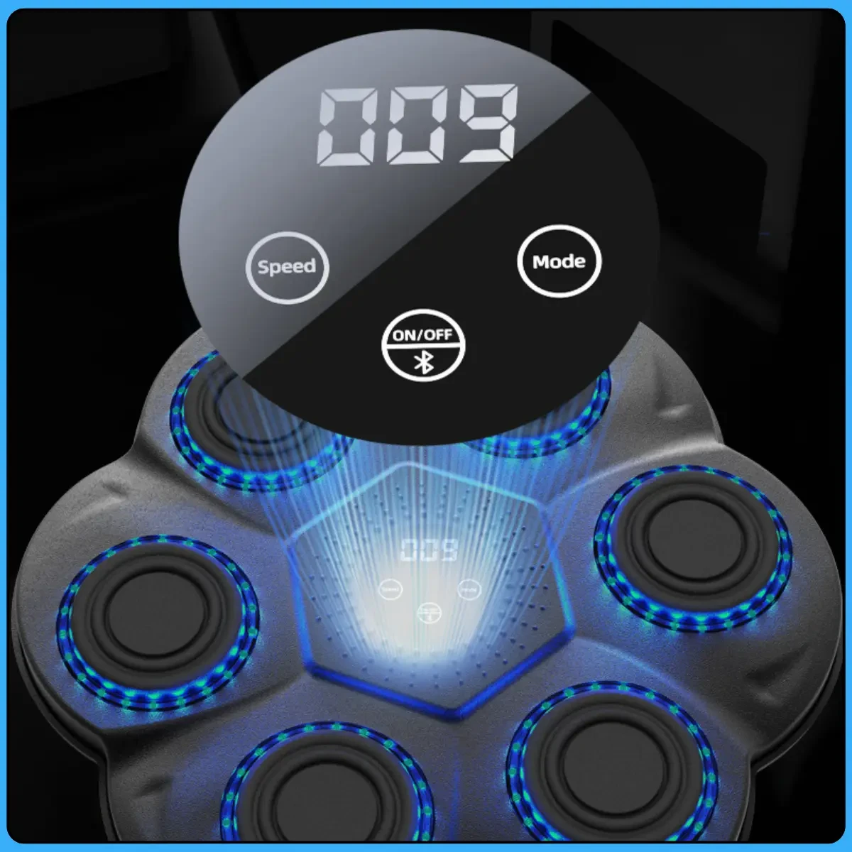 Настінний боксерський тренажер з LED-підсвіткою, LY-1083 Bluetooth-колонкою та режимами тренування