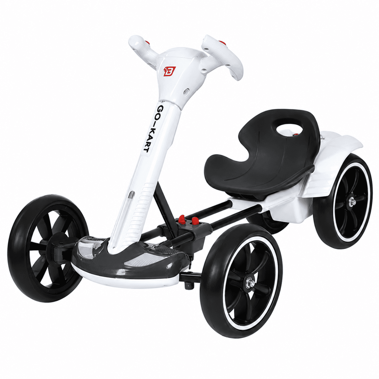 Дитячий складаний електромобіль Go-Kart з акумулятором та пультом електрокар Білий