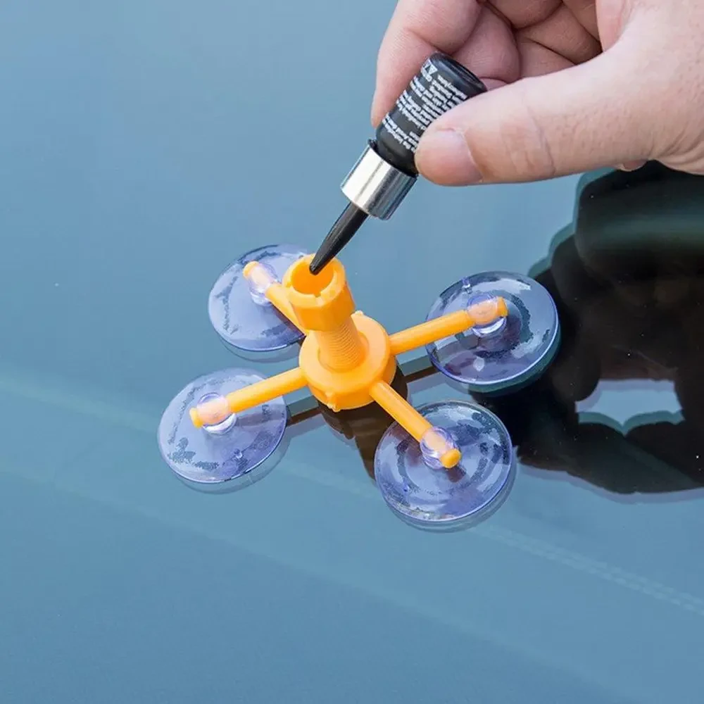Набір для ремонту лобового скла Windshield, Жовтий/ Комплект від тріщин скла автомобіля