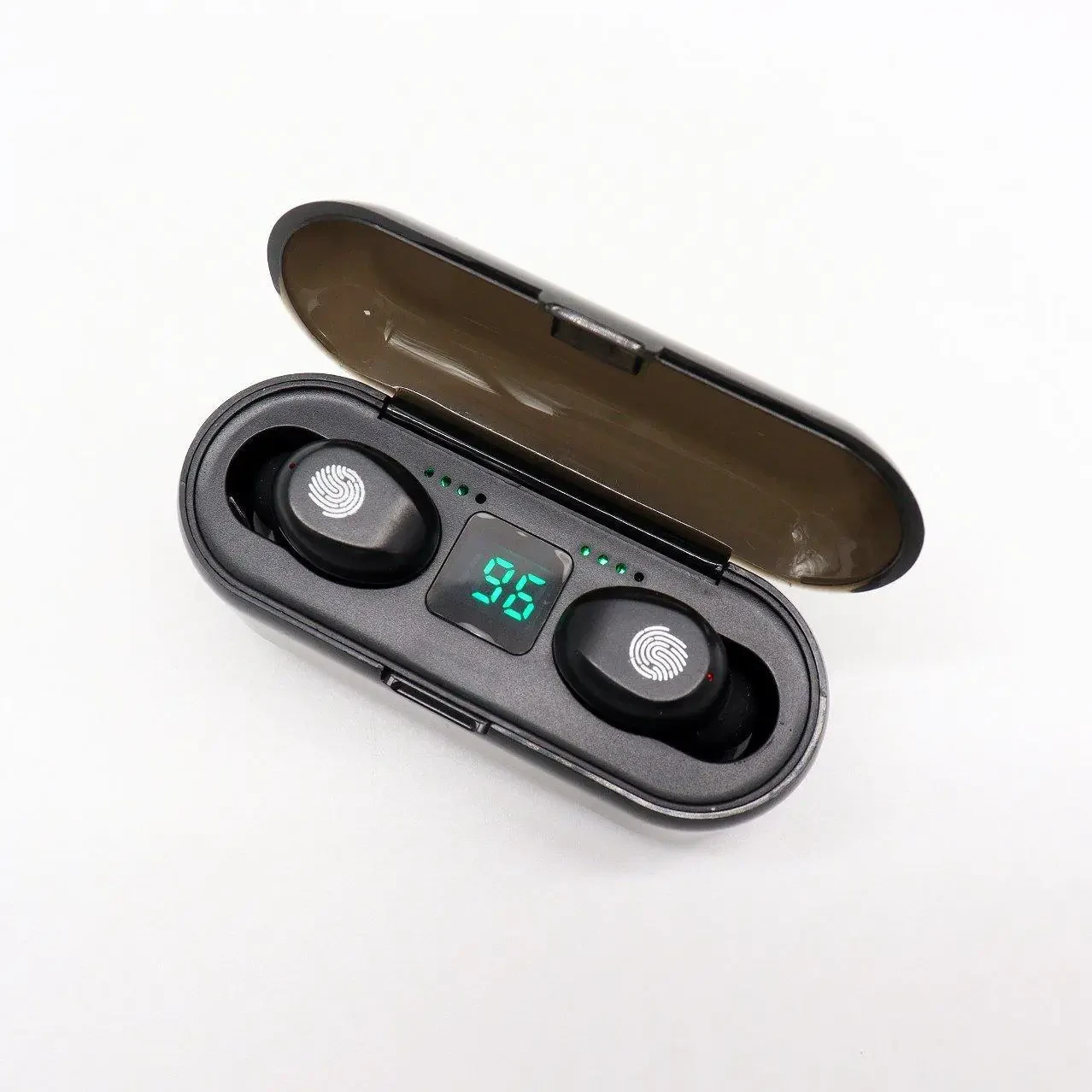 Бездротові Bluetooth навушники F9-5, Чорні / Сенсорні навушники із зарядним кейсом / Вакуумні блютуз навушники