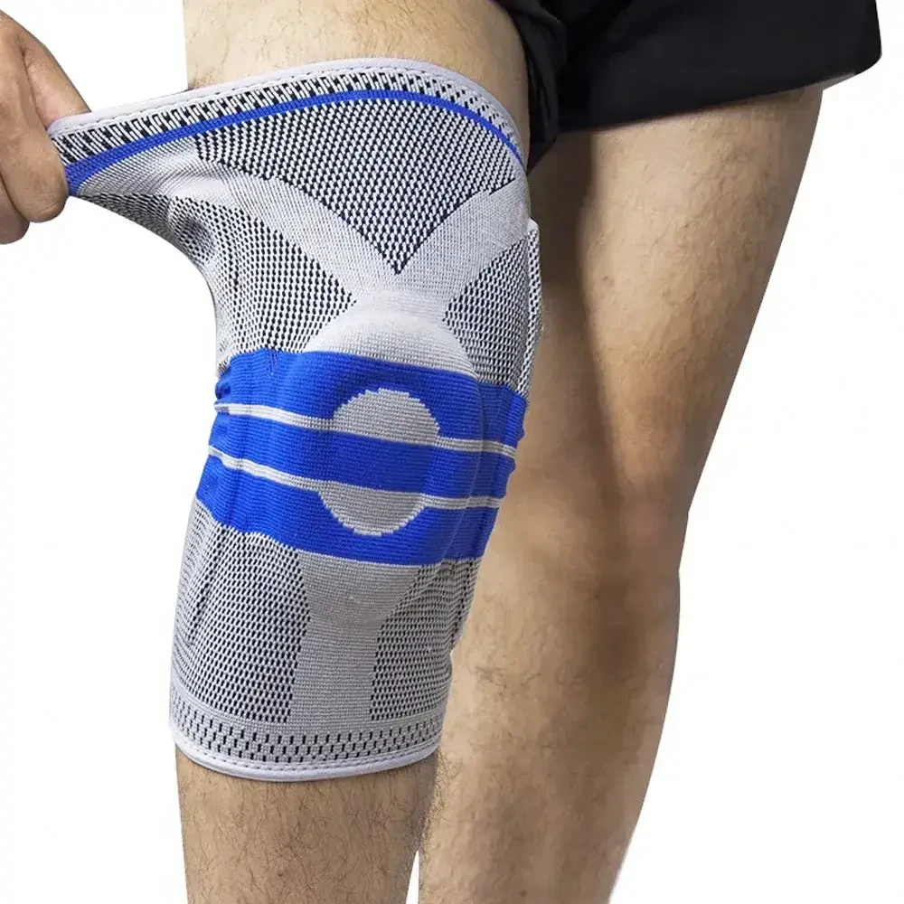 Бандаж колінного суглоба середньої фіксації, KNEE SUPPORT AA-18, Сірий/Бандаж на коліно/Фіксатор коліна/Наколінник