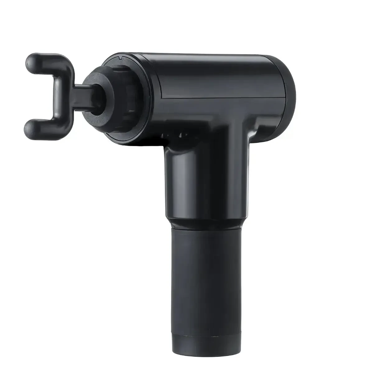 Портативний масажер для тіла та 4 насадки, від USB, Fascial Gun KH-320, Чорний/Річний м’язовий вібромасажер