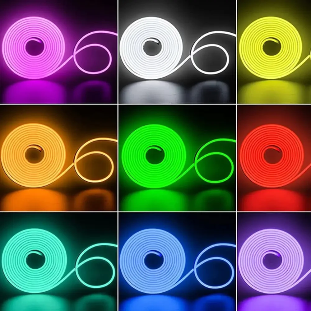 Розумна неонова стрічка від USB, 10 м, пульт + Bluetooth, Rgb/RGB стрічка/Гнучкий неон/Міжий неон/Дінка світлодіодна