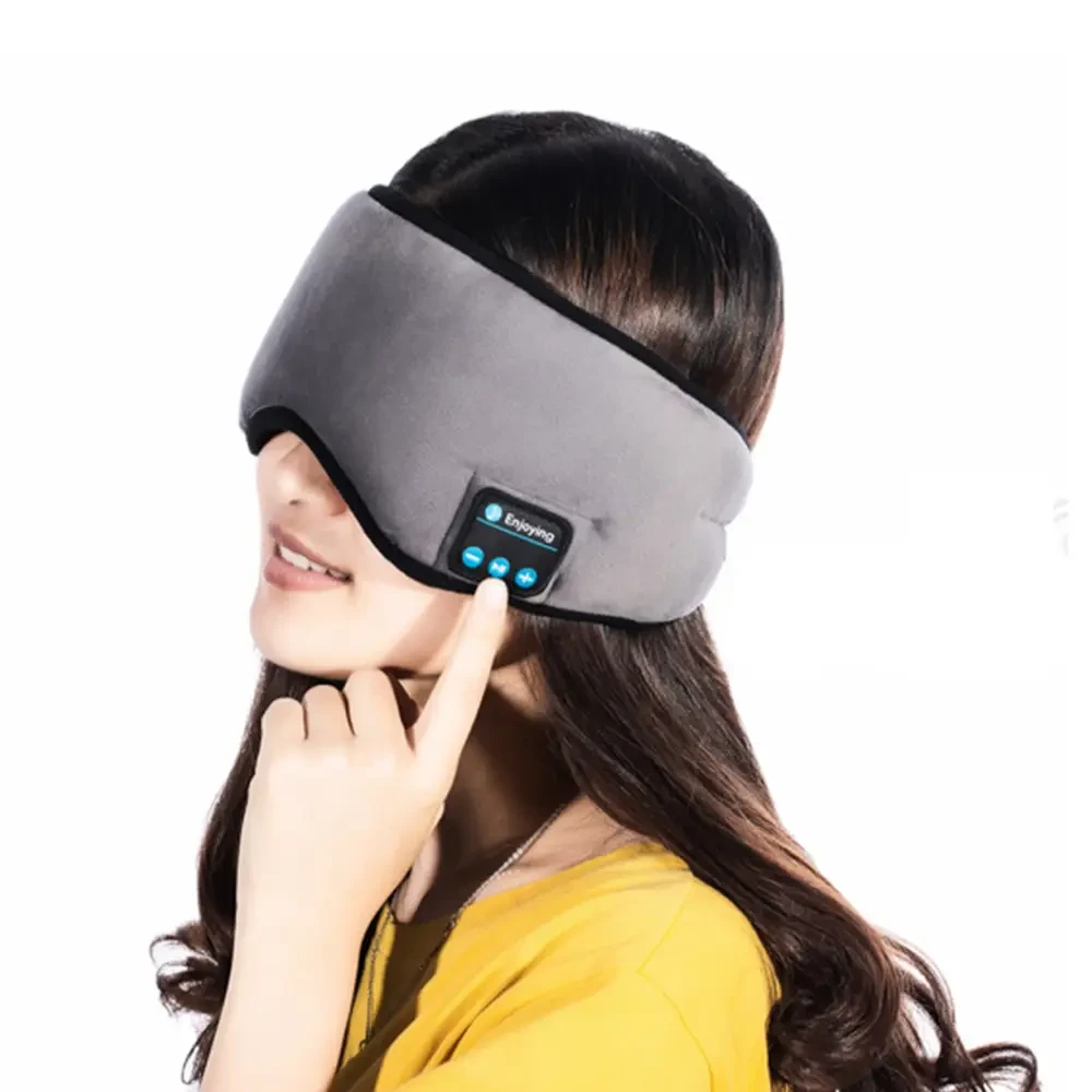 Маска для сну MUSIC GOGGLES A183 з гарнітурою Bluetooth, Сірий / Маска на очі для сну / Пов’язка на очі для сну