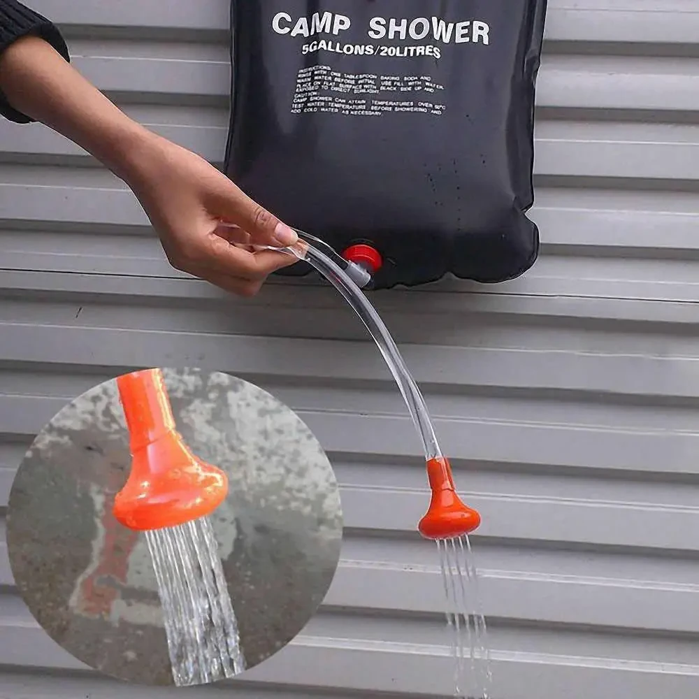 Душ туристичний 20л, Easy Camp Solar Shower, Чорний / Душ для дачі / Похідний душ / Переносний літній душ