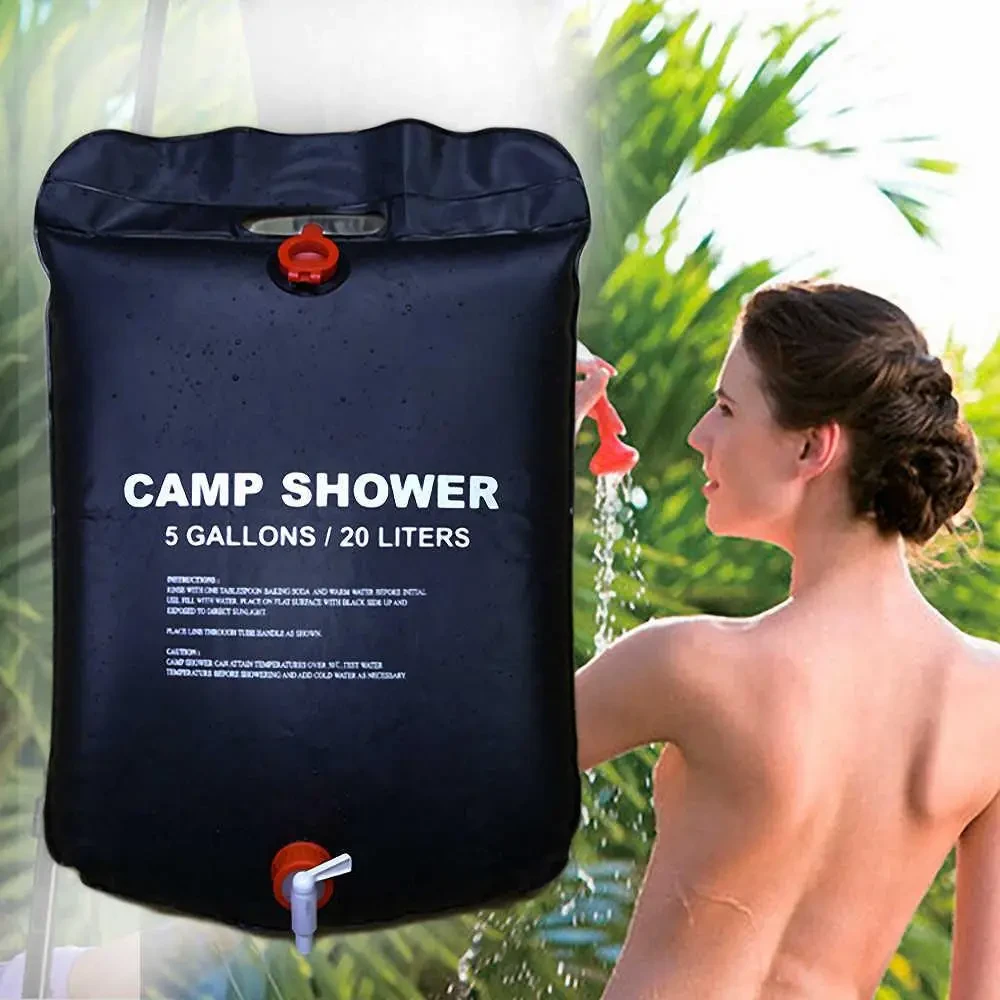 Душ туристичний 20л, Easy Camp Solar Shower, Чорний / Душ для дачі / Похідний душ / Переносний літній душ