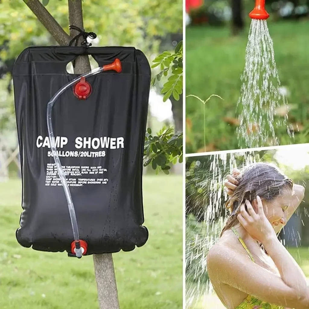 Душ туристичний 20л, Easy Camp Solar Shower, Чорний / Душ для дачі / Похідний душ / Переносний літній душ